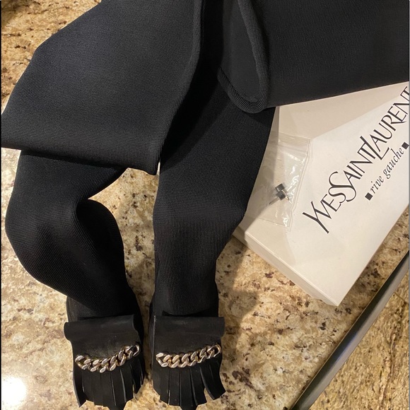 SAINT LAURENT YSL SHOE/LEGGING - Picture 1 of 10